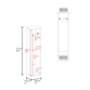 Bali  28" High Toilet Paper Holder Narrow Shelf Organizer for Bathroom, Living Room, Kitchen 3