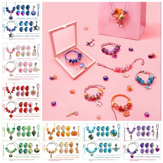 Kids Charm Bracelet Making Kit  Bracelet Making Kit Girls - Bracelets Kit  Beads - Aliexpress