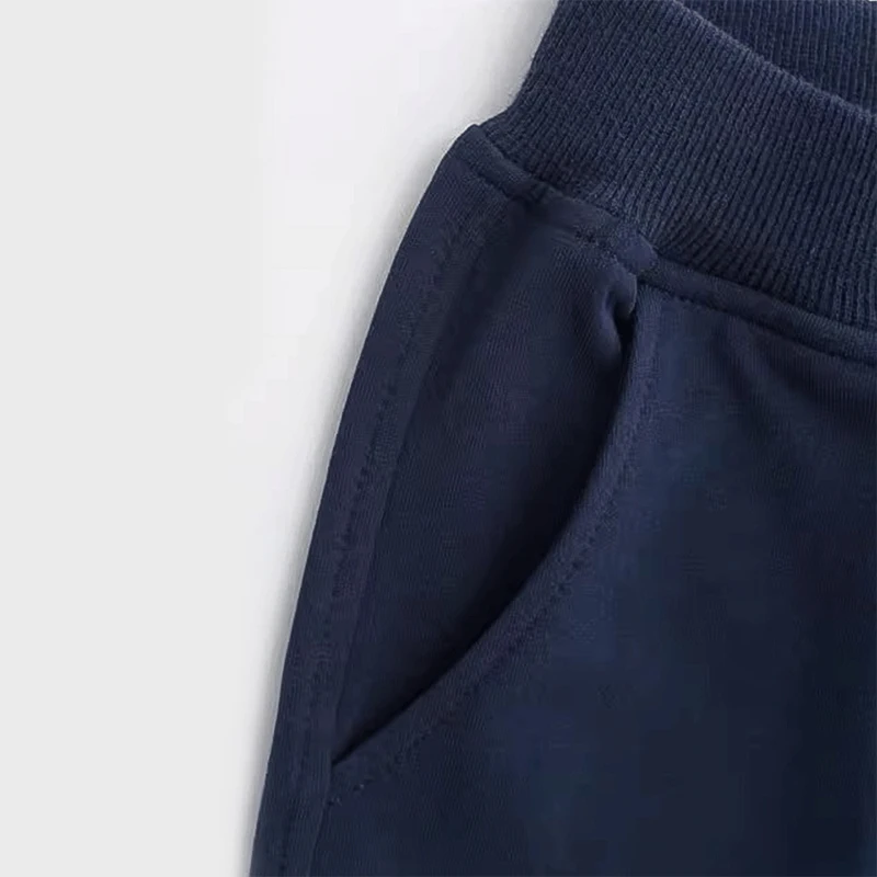 1 pair of boy pants Autumn Winter Haren pants Gray black navy blue plain everything pretty boy sweatpants Children's Stude