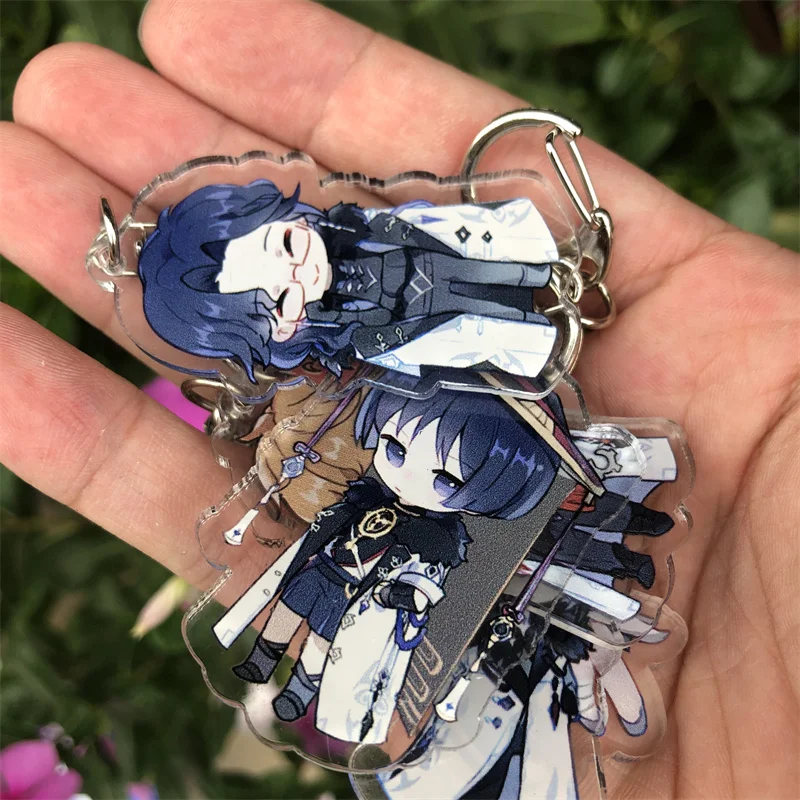 Genshin Impact Fatui Regrator Pantalone Knave Keychain Accessories Key Chain Backpack Pendant Prop Christmas Gift