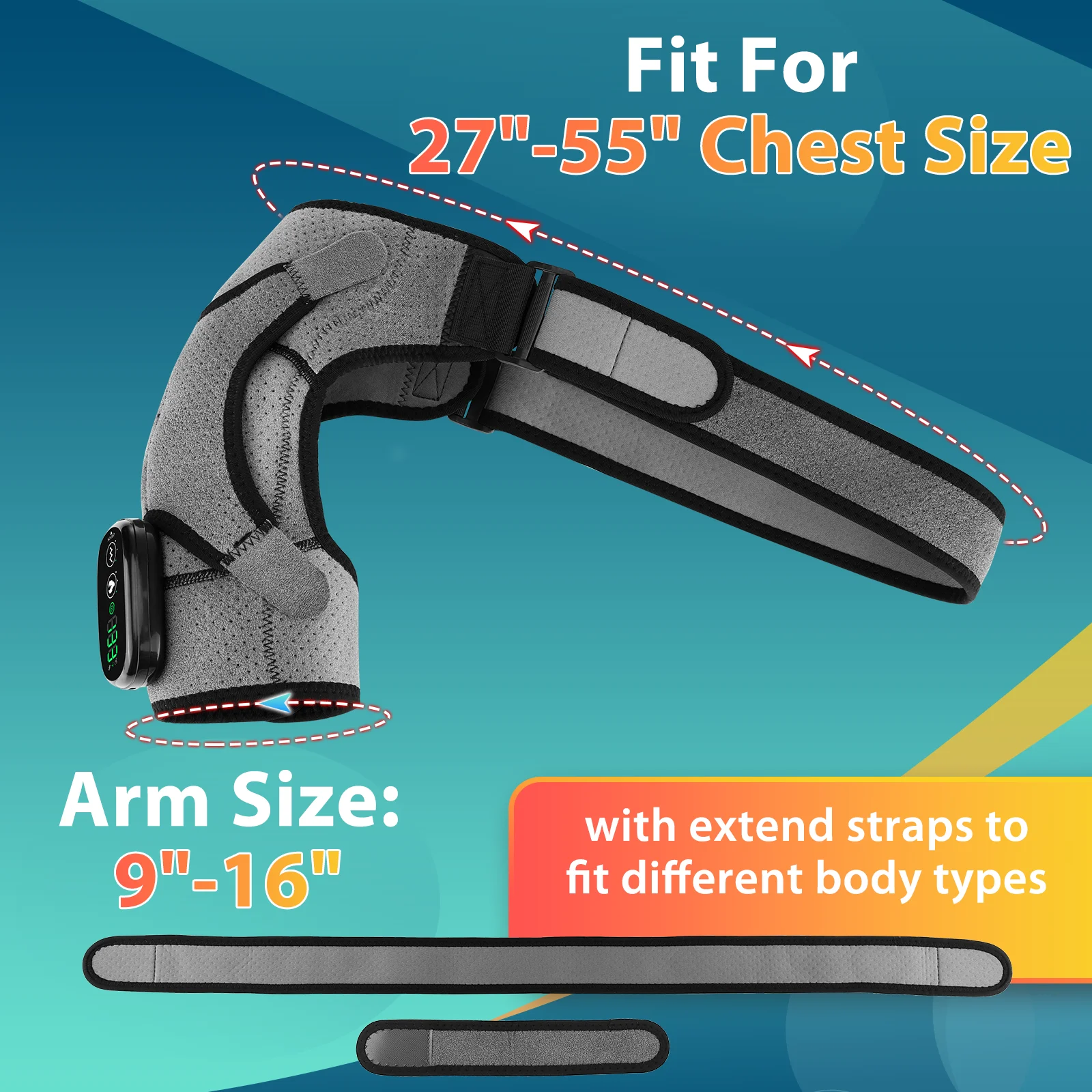 Wireless Electric Shoulder Massager with Heating and Vibration