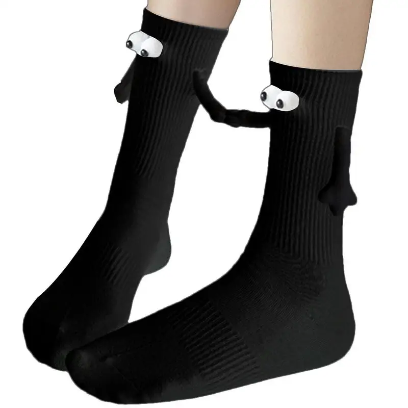 

Носки с держателем для рук пара забавные носки с глазами средней длины милые носки забавные подарки с магнитной присоской 3D кукла пара