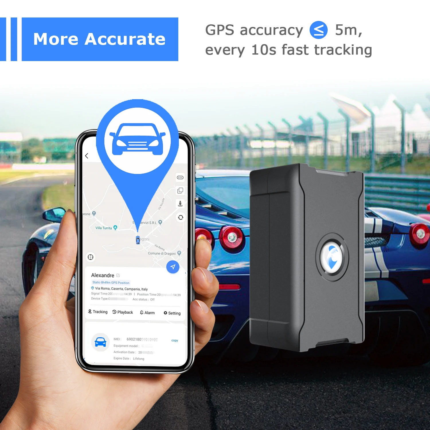 5m Accuracy GPS Tracker Auto Remote Tracking Vehicle Anti-theft for Car Truck Motorcycle Security Protection Low Service Fee