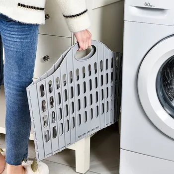 Modern Foldable Laundry Hamper High-capacity Portable Dirty Clothes Organizer Durable Laundry Basket for Home Bathroom 1