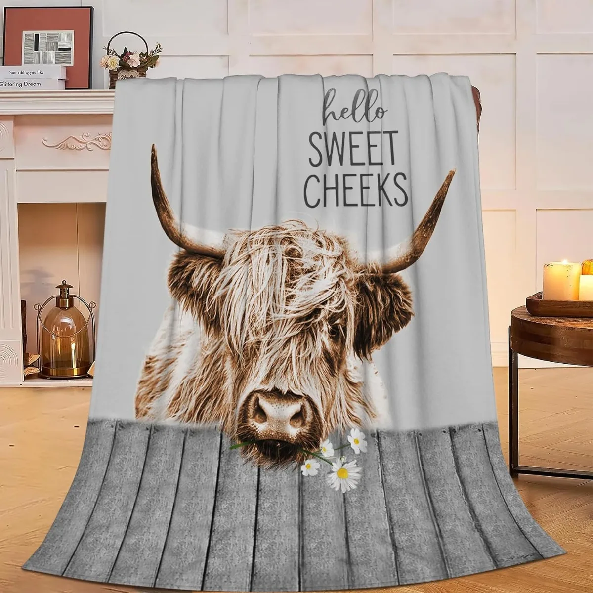 Highland Cow Print Blanket and Throws Cute Farm Animal Cow Gifts Soft  Warm Bedding Blanket for Girls Kids Adults Couch Travel 6