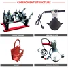 Polyfusion 63-160mm Manual Hand Screw Butt Fusion Welding Machine Hdpe Pipe Plastic Welders Thermofusion Welding Machine 4