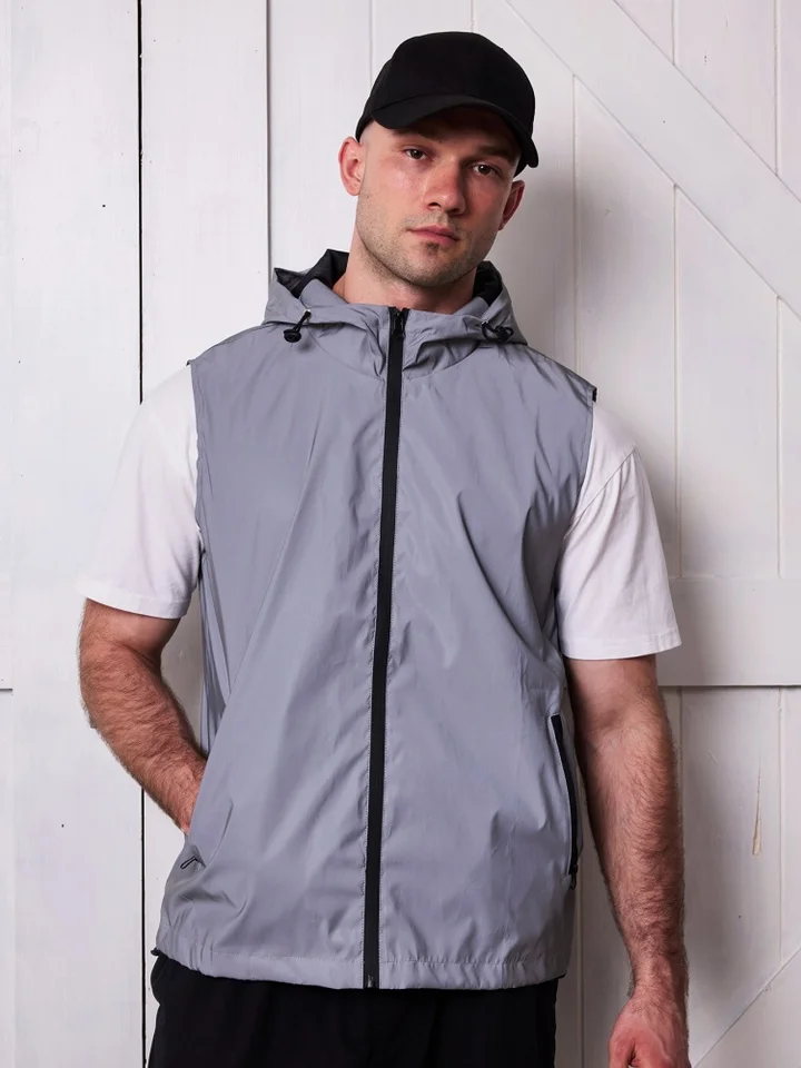 Reflective Hooded Jacket for Men Casual Activewear