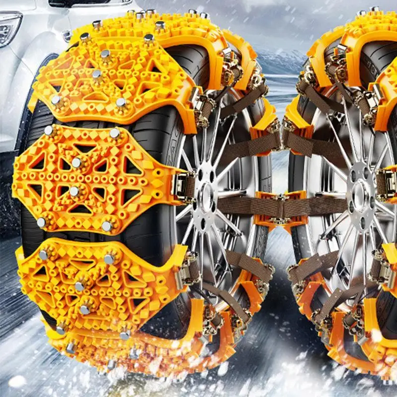 Universal Anti-skid Chain Car Tires Snow Chain auto Tire Traction Thickening Portable Chains Steel Plate Gear Design