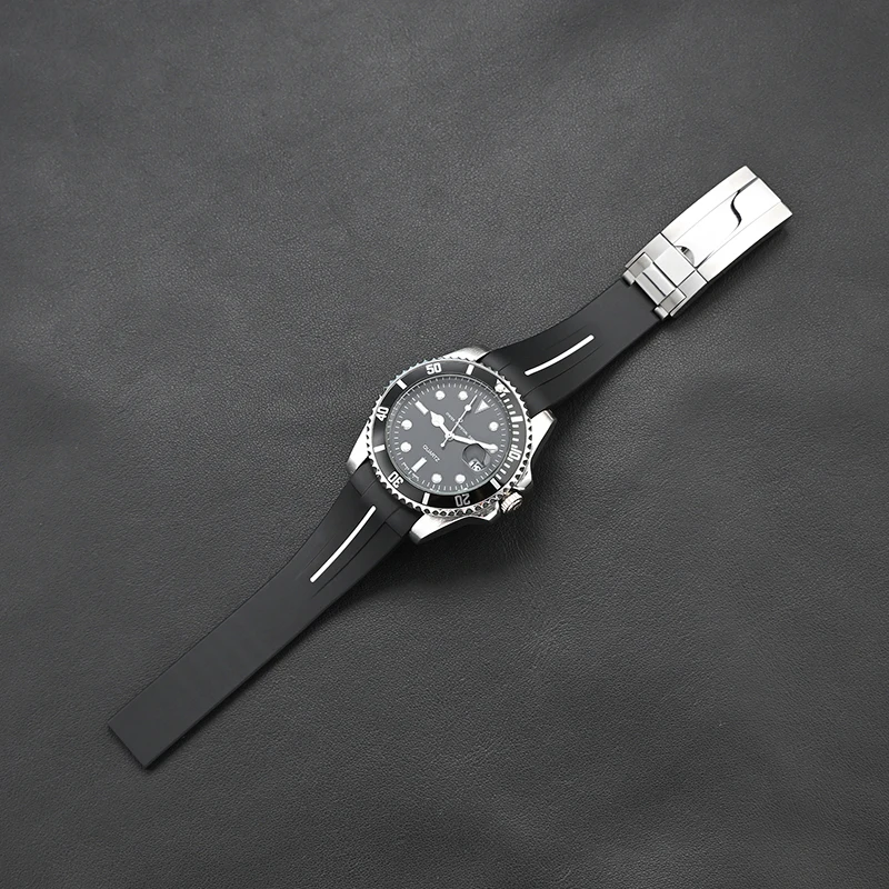 20 مللي متر حزام سيليكون ل رولكس أسود أخضر المياه...