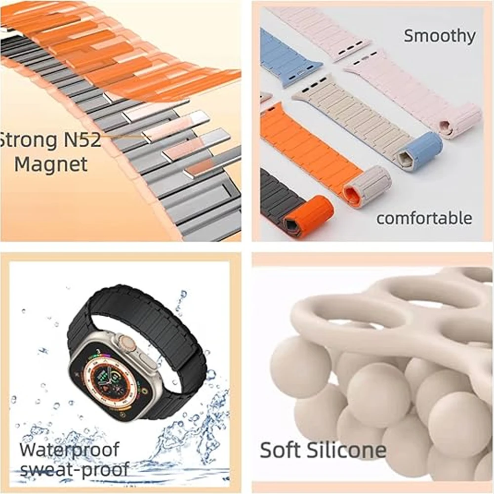 Magnetic Silicone Link Bracelet