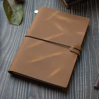 Новый ноутбук из 100% натуральной кожи, дневник ручной работы, винтажный дневник из воловьей кожи, портативный чехол для ноутбука путешественника