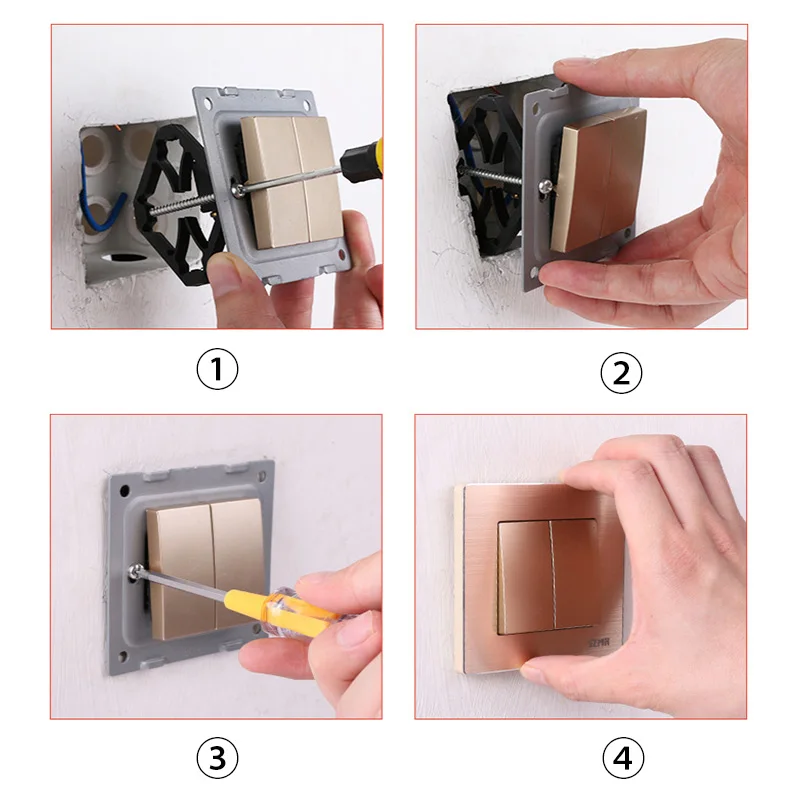 Description Picture 6 of item2Pcs 86/118 Cassette Repairer Dark Box Repair Screw Switch Old Socket Box Wall Repair Box Support Rod Electrician Accessories