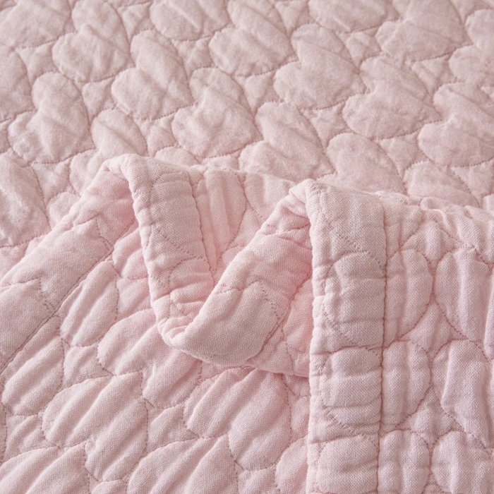 Atmungsaktive Decke aus reiner Baumwolle, gesteppt, mit Herz- und Rosenmuster, für Sofa, Flugzeug, Baby, Erwachsene, Sommerdecke, Dropshipping – Detail 11