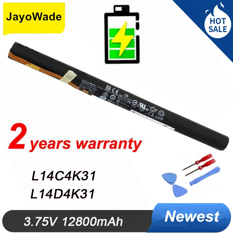 

L14C4K31 L14D4K31 Laptop Battery For Lenovo Yoga Tablet 2-1371F Pro-1371F 3.75V 12800mAh 48WH Factory Notebook Battery L14C4K31