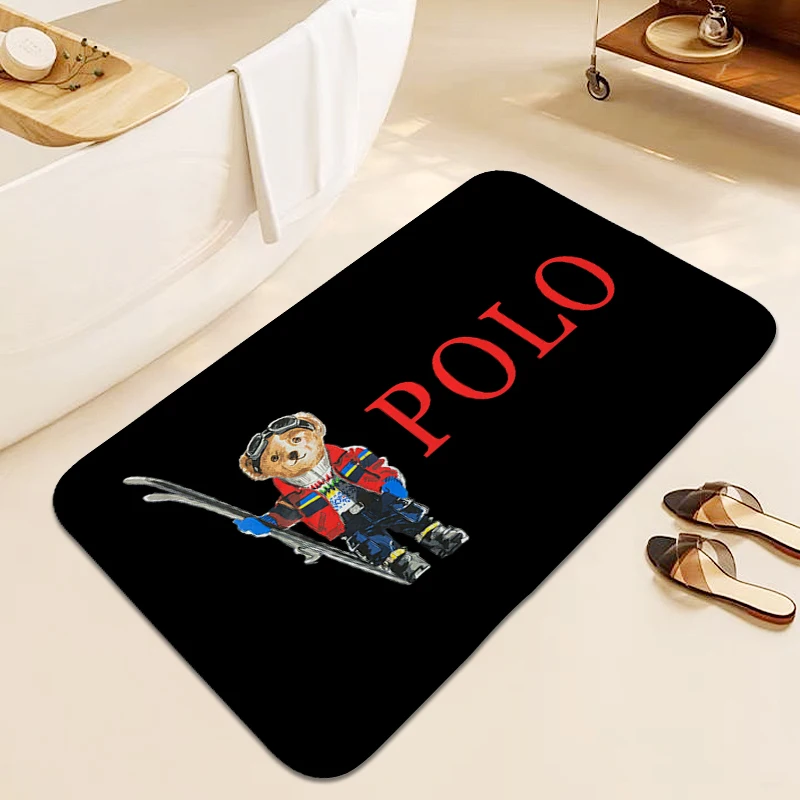 

Polo Door Mat for Bathroom Living Room Floor Carpet Anti Slip Entrance Doormat Custom Bedroom Kitchen Rug Room Decorating Items