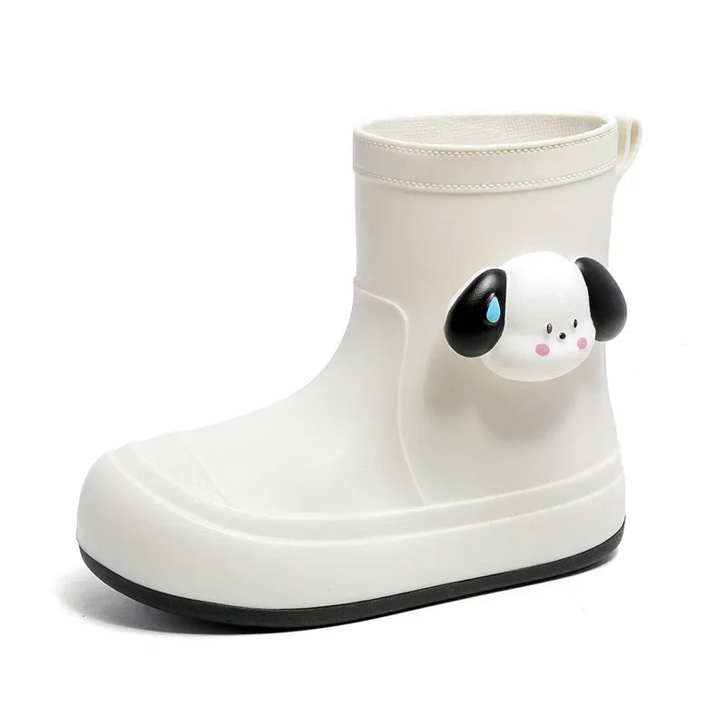 New Women Fashion Mid-calf Cartoon Rain Boots Waterproof Non-slip Rainboots Female Outdoor Wellies Boots Cute Water Shoes