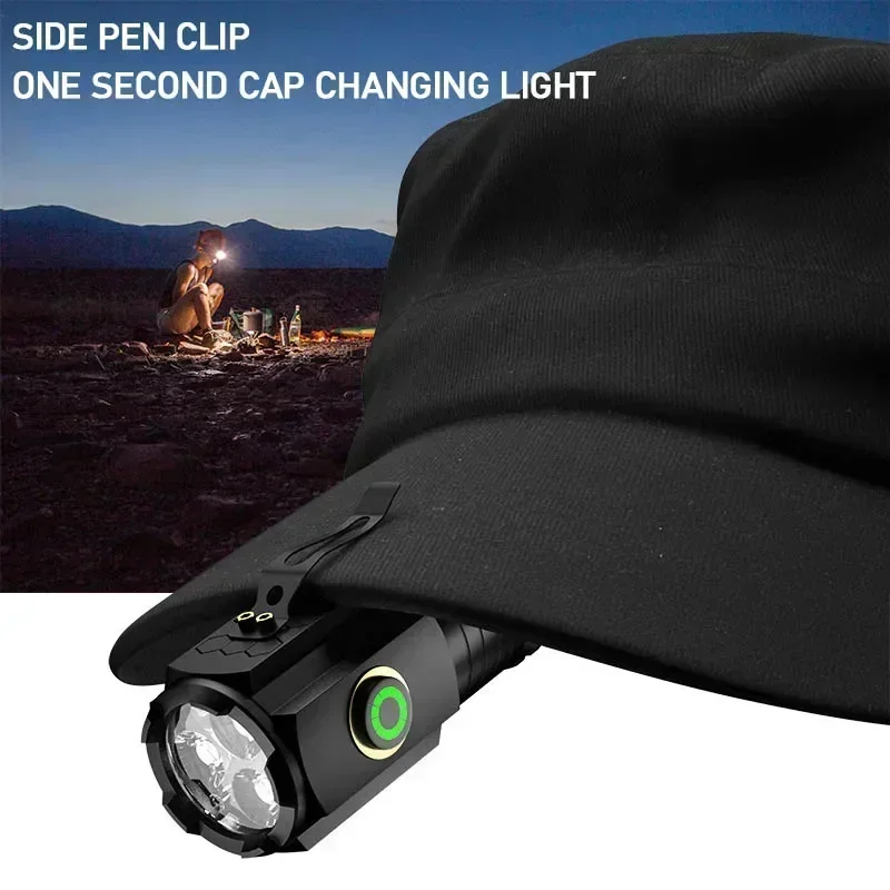 HYVCZP Confezione da 1/2/3 torce a LED, super luminosa, 5 modalità di messa a fuoco regolabile, impermeabile, leggera, mini torcia portatile per