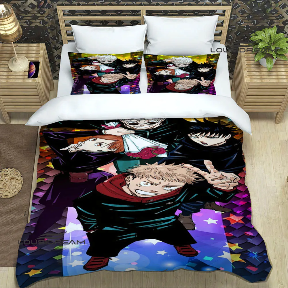 Jujutsu Kaisen Cartoon Bedding Sets exquisite bed supplies set duvet cover bed comforter set bedding set luxury birthday gift 6