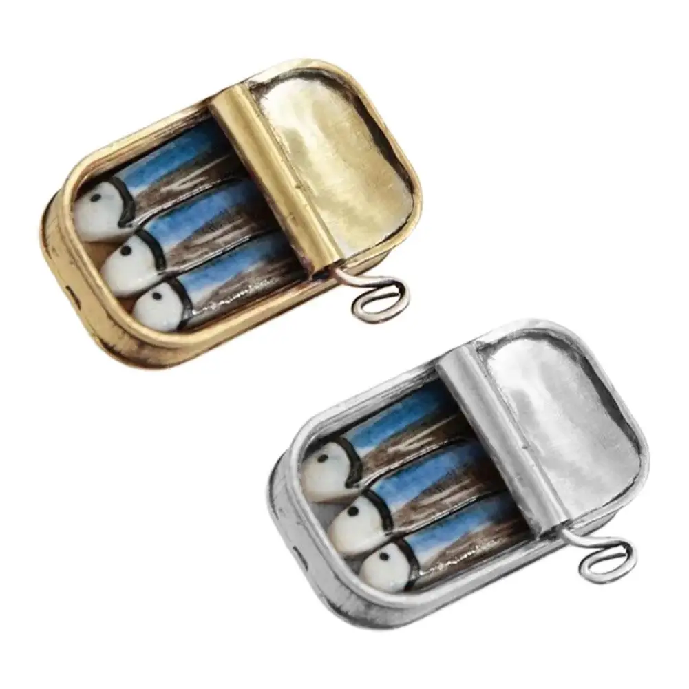 2024 New High Quality Creative And Unique Sardine Can Style Fashion Charm Jewelry Artistic Designing 5