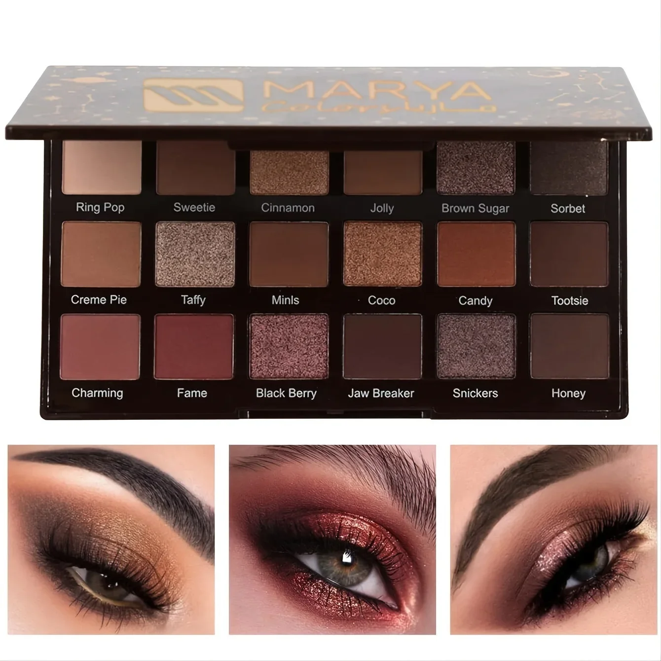 18 Color Eye Shadow Plate Natural Shimmer Matte Repair Highlight Earth Color Plate Makeup Gliter for Eyes