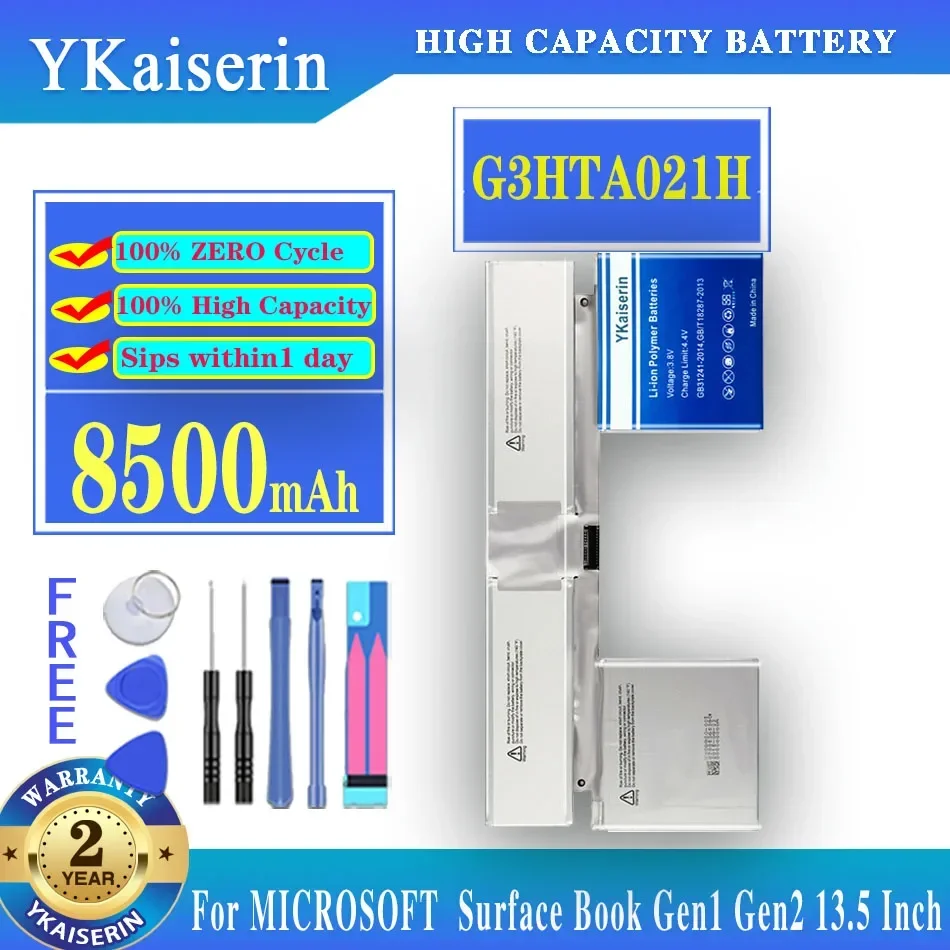 

YKaiserin G3HTA020H G3HTA021H Battery For Microsoft Surface Book 1 13.5 inch 1705 Keyboard base 1703 Screen CR7 DAK822470K