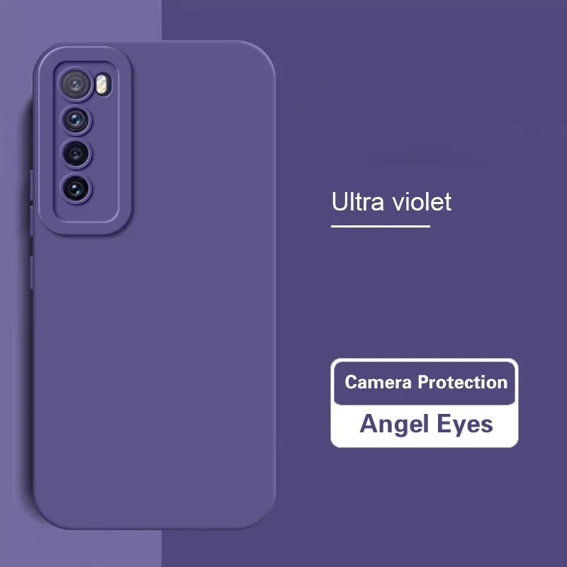 Premium Liquid Silicone Lens Protection Phone Case for Huawei Nova Series - High Quality Back Cover