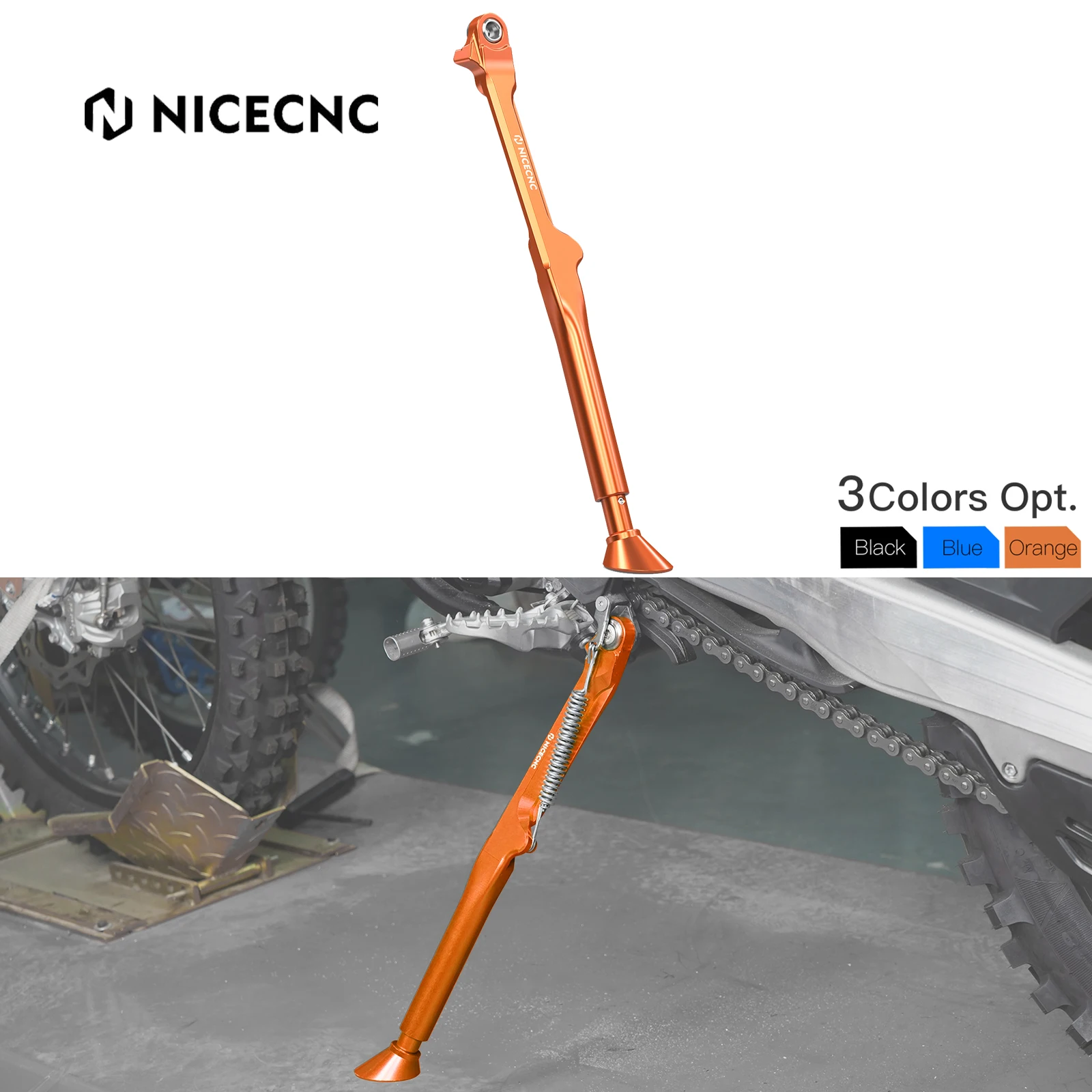 KTM 2024 EXC300 EXC EXCF XCW XCF-W XW-F 150 250 300 350 400 450 500, 조절식 킥스탠드 킥 사이드 스탠드 XC XCF 2023-2024