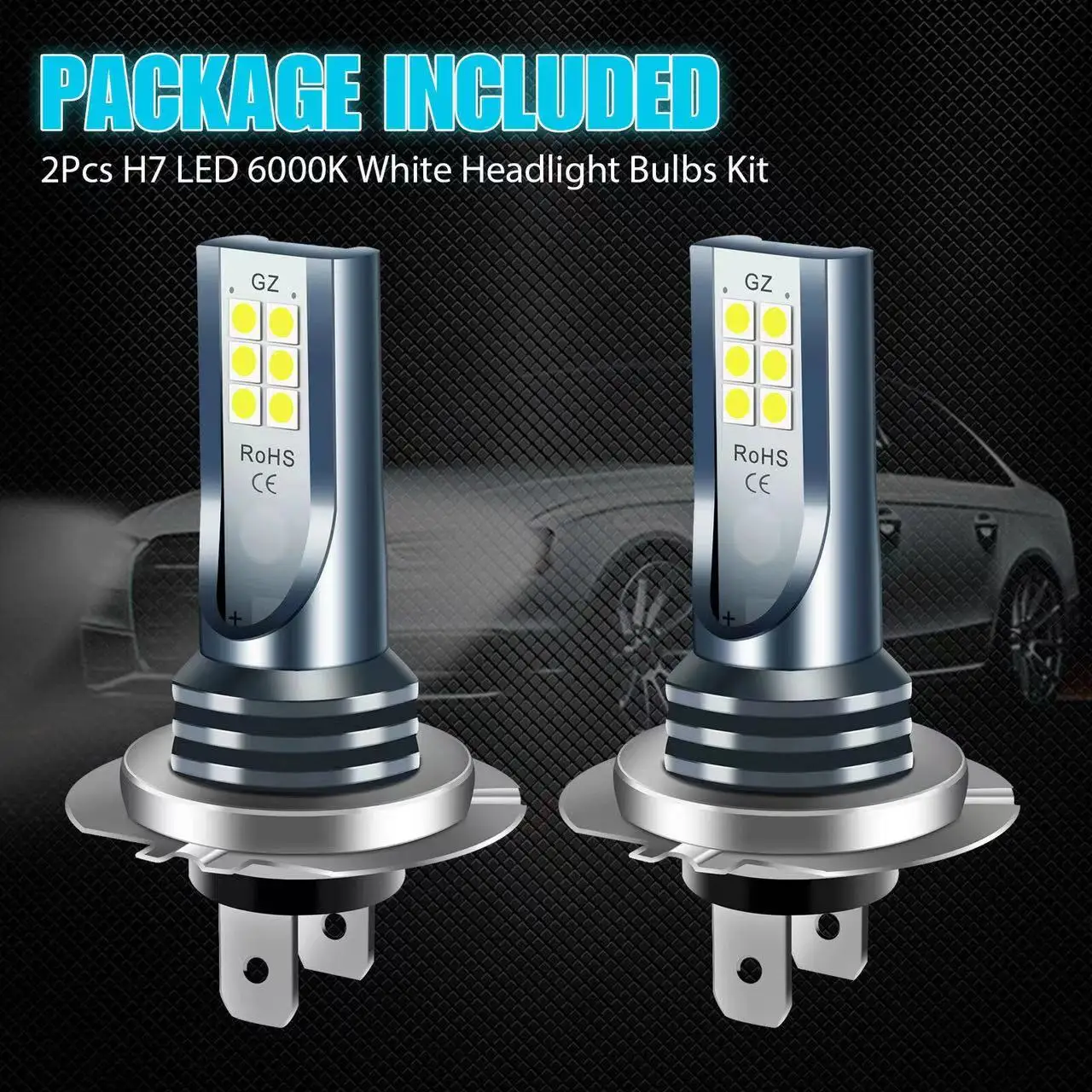 

2Pcs 3030 H7 Led Car Fog Light H4 H11 H8 2Pcs H7 CH9 H16 Headlight 9005 9006 Hb4 H1 H3 Led Lamps Driving Running Light 6500K 12V