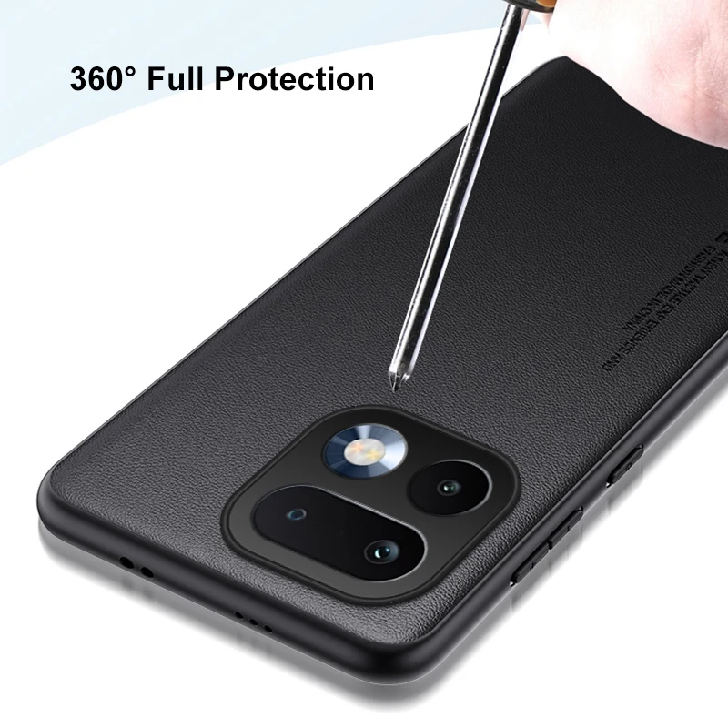 Luxury Leather Matte Silicone Phone Case Protective Cover