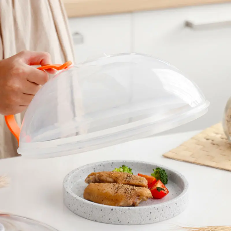 30cm Microwave Plate Cover With Magnetic Prevent Splatter Cover With Steam  Vent^