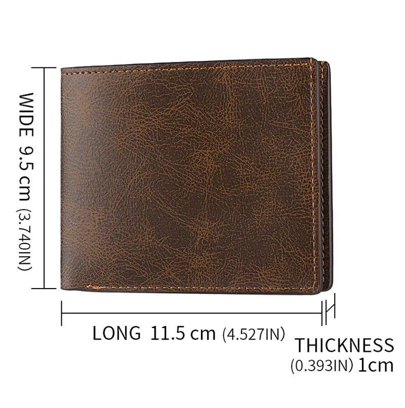

Men's wallet PU leather short cash credit card short wallet for man