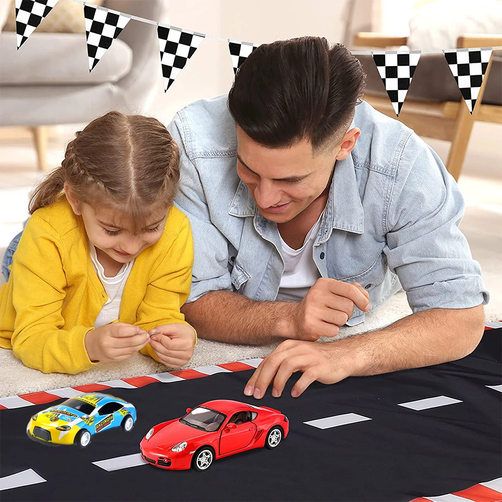 Rennwagen-Geburtstagsdekoration, Geschirr, karierte Pappteller, Servietten, Tassen, Tischdecke für Kinder, Jungen, Formel 1, Rennparty-Dekoration – Detail 13