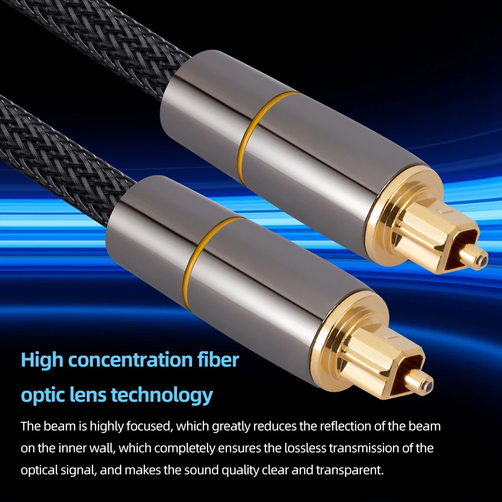 115235MDigitalOpticalAudioCableGoldPlatedOpticalCordfor