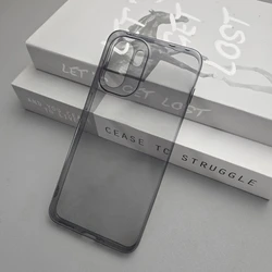 Clear Anti - Fingerprint Shockproof Phone Case with Non - Slip Grip for OnePlus Ace6 (Black)