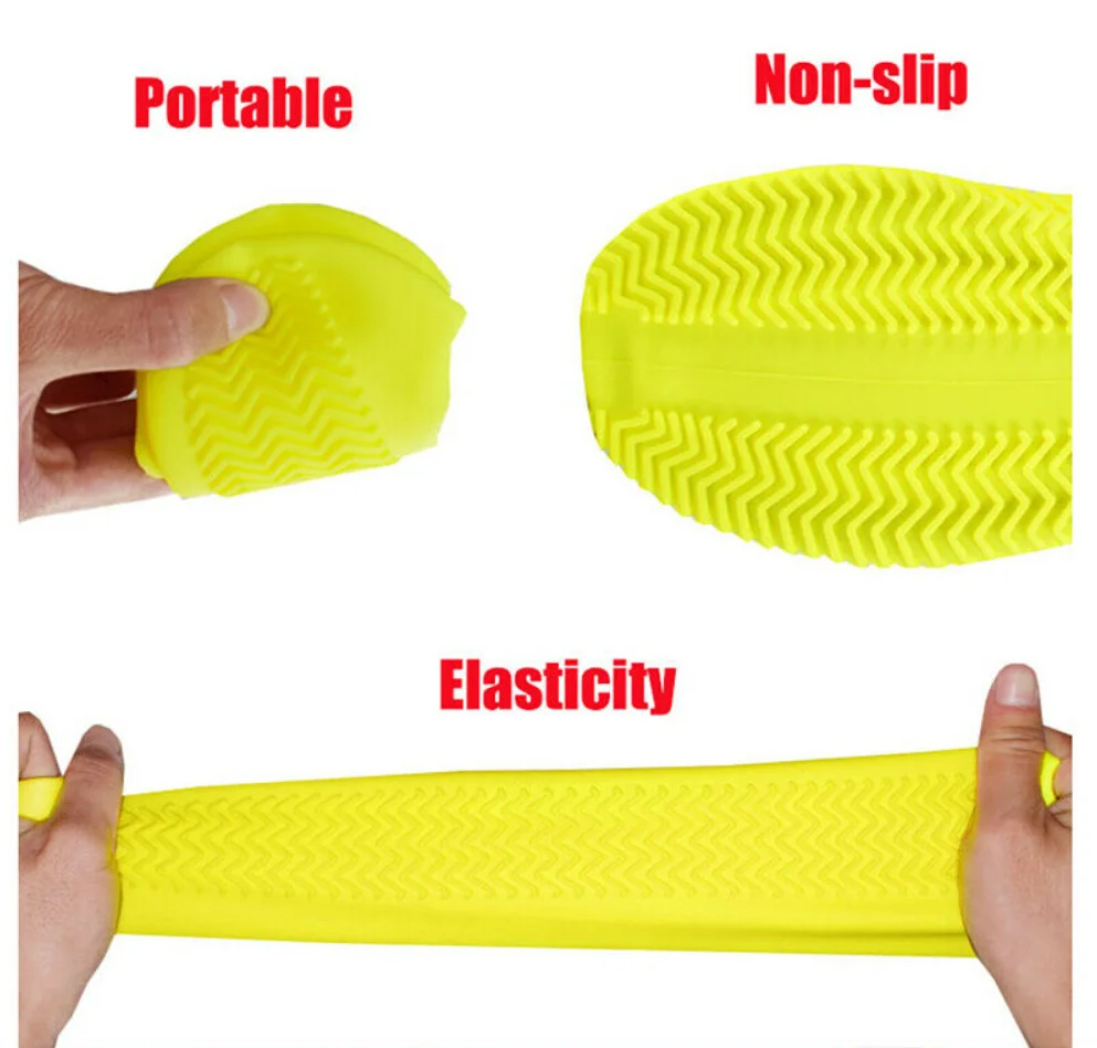 Silicone Shoe Covers Rain Shoe Covers Rain Shoe Protector Shoe Covers Silicone WaterProof Shoe Covers Reusable Rain Shoe Covers Unisex Shoes Protector Anti-slip Rain BootS Pads For Outdoor Rainy Day