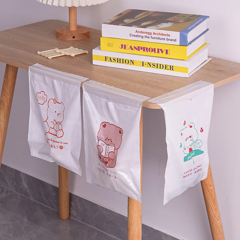 Cute Car Stick Disposable Bin Bag Household Stick On Traceless Garbage Cleaning Bag Portable And Odorless 30Pcs/Wrap trash bags disposable trash bags garbage bags