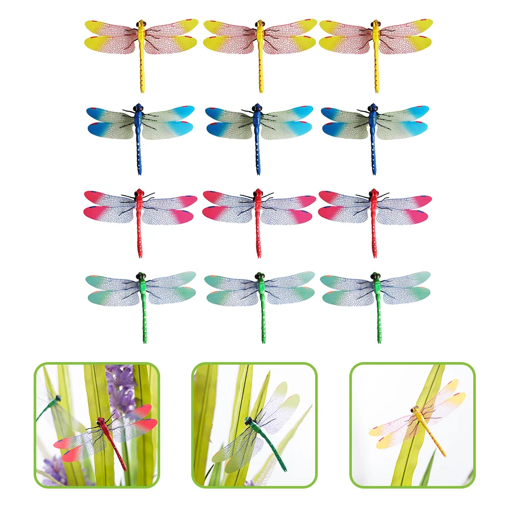 

Artificial Dragonfly Figurines Indoor Decorative Dragonfly Simulation Dragonfly Shape Garden Decors Dragonfly Models