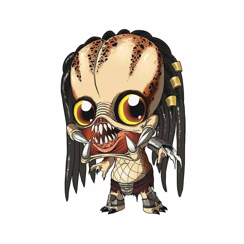 

Car Sticker Horror Cartoon Predator Modeling Personality Stickers PVC Fashion Auto Window Bumper Quality Waterproof Decals Decor