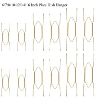 Wall Display Plates Hanger W Type Decoration Crafts Dish Spring Holder Invisible Hook Home Decor 6/7/8/10/12/14/16 Inch 2