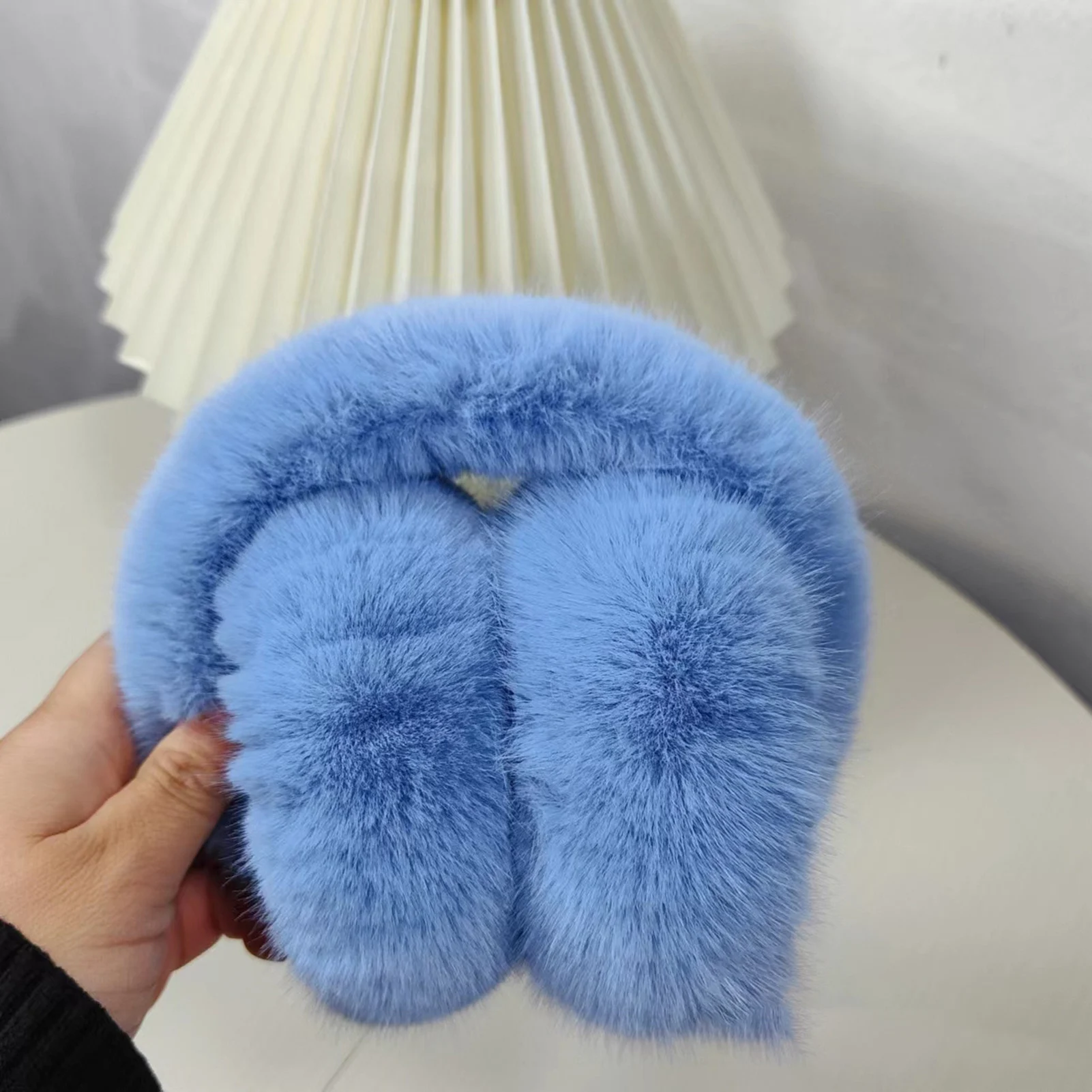Fashion Winter Women Men Warmer Solid Color Adjustable Ear Muffs Earflap Earmuffs Thickened Plush Headband_voghion.com