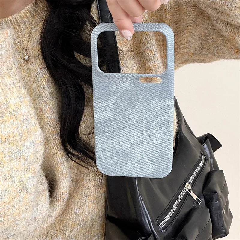 Matte Cloth Fabric Denim Anti-Fingerprint Shockproof Phone Case