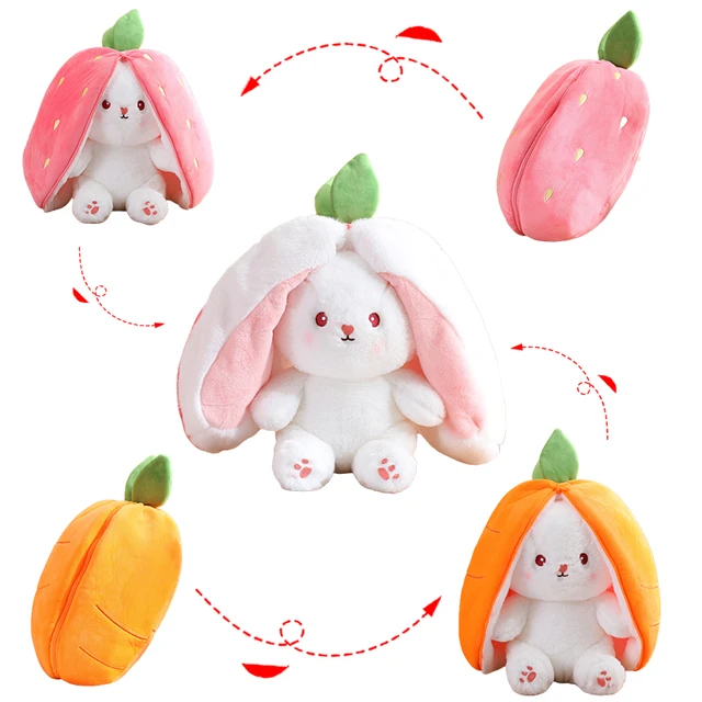 Oreiller lapin carotte 18/25/35CM, en peluche douce Kawaii