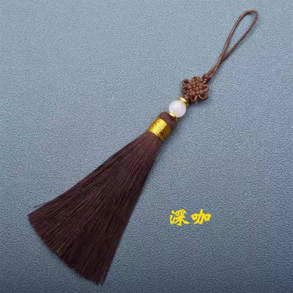 2 ~ 20 stücke Jade Perlen Quaste Chinesischen Knoten Seide Quasten DIY Handwerk Geschenk Schmuck Machen Ohrringe Zubehör Kleidung Anhänger decor – Detail 7