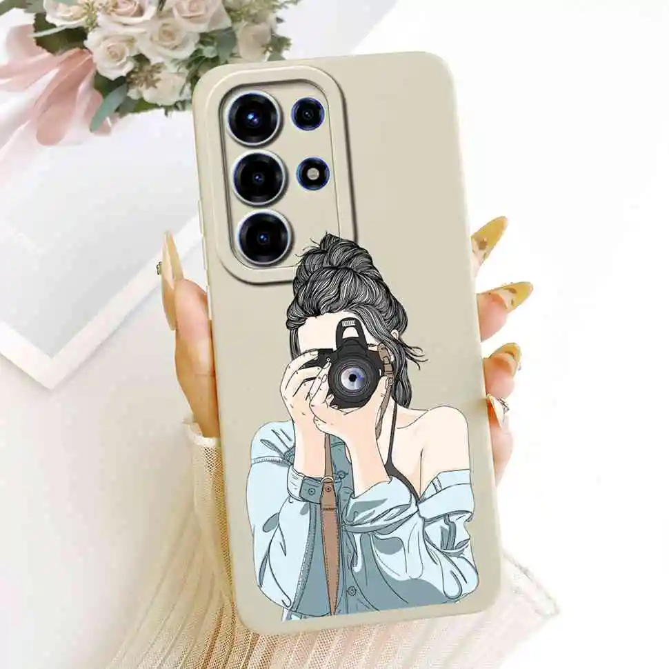 Floral Silicone Soft Shockproof Back Cover Case