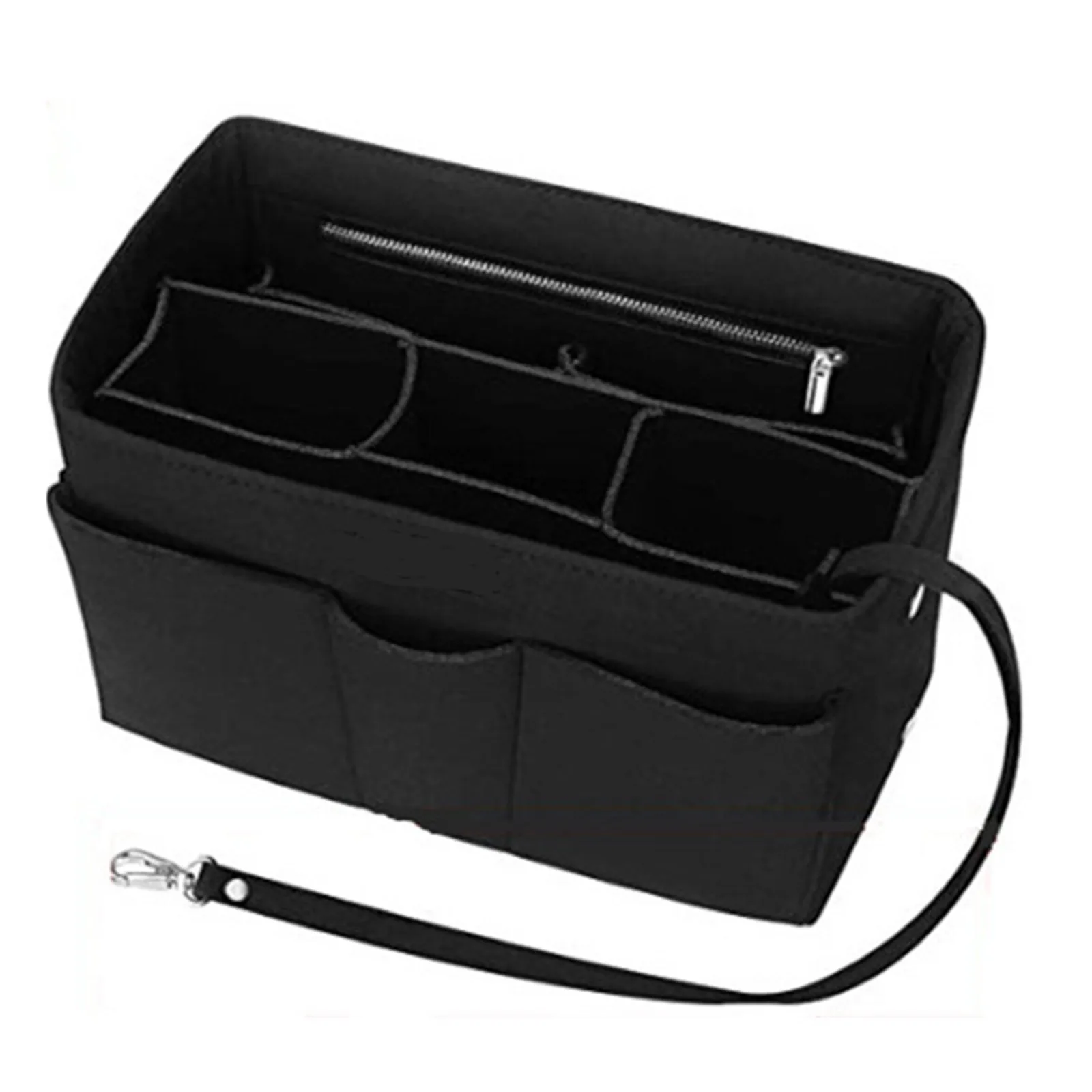 

Складная сумка для хранения одежды на молнии, с несколькими карманами, для макияжа, помады, парфюма, косметический поднос для ухода за кожей, контейнер для хранения