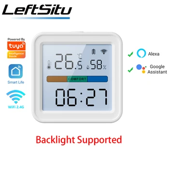 Tuya WIFI Temperature Humidity Sensor Hygrometer Thermometer Smart Home Backlight Smart Life Support Alexa Google Assistant 1