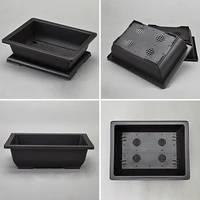 Flowerpots Imitation Purple Clay Succulent Plants Pots Outdoor Garden Landscape Bonsai Pot Trays Rectangular Square Planter 5