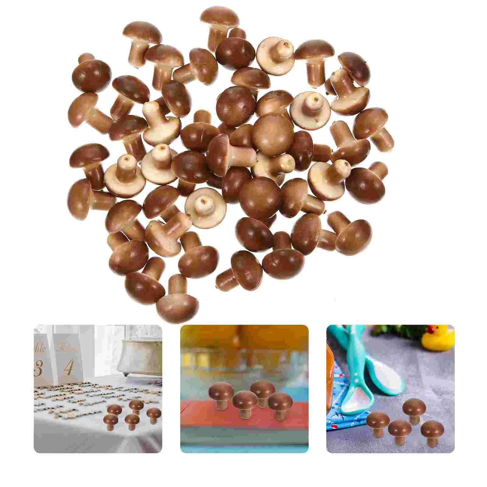 

50 PCS Simulated Mushroom Ornament Lovely Decor Micro Adornments Bonsai Home Desktop Foams Decors Mini Scene