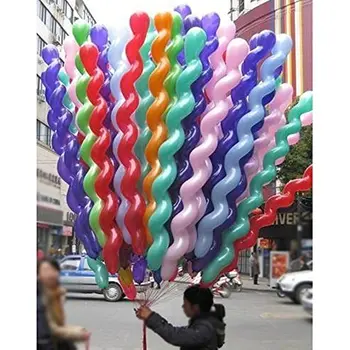 Ballon Long en spirale multicolore, 20/50 pièces, ballon en Latex Spiraal torsadé Unique, décorations de mariage, joyeux anniversaire, vacances, jouets pour enfants 1