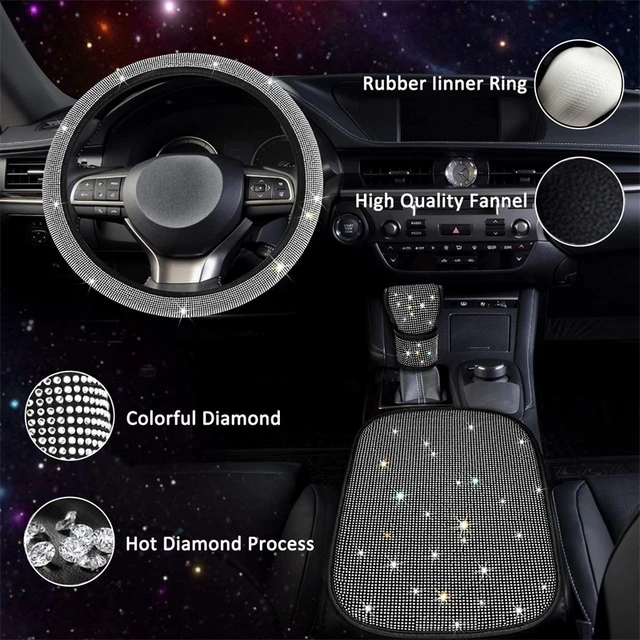 1pc Diamant Kristall Auto Schalthebel Abdeckung Glitter Strass Auto Shifter  Hand brems abdeckung bling Auto Interieur Zubehör - AliExpress